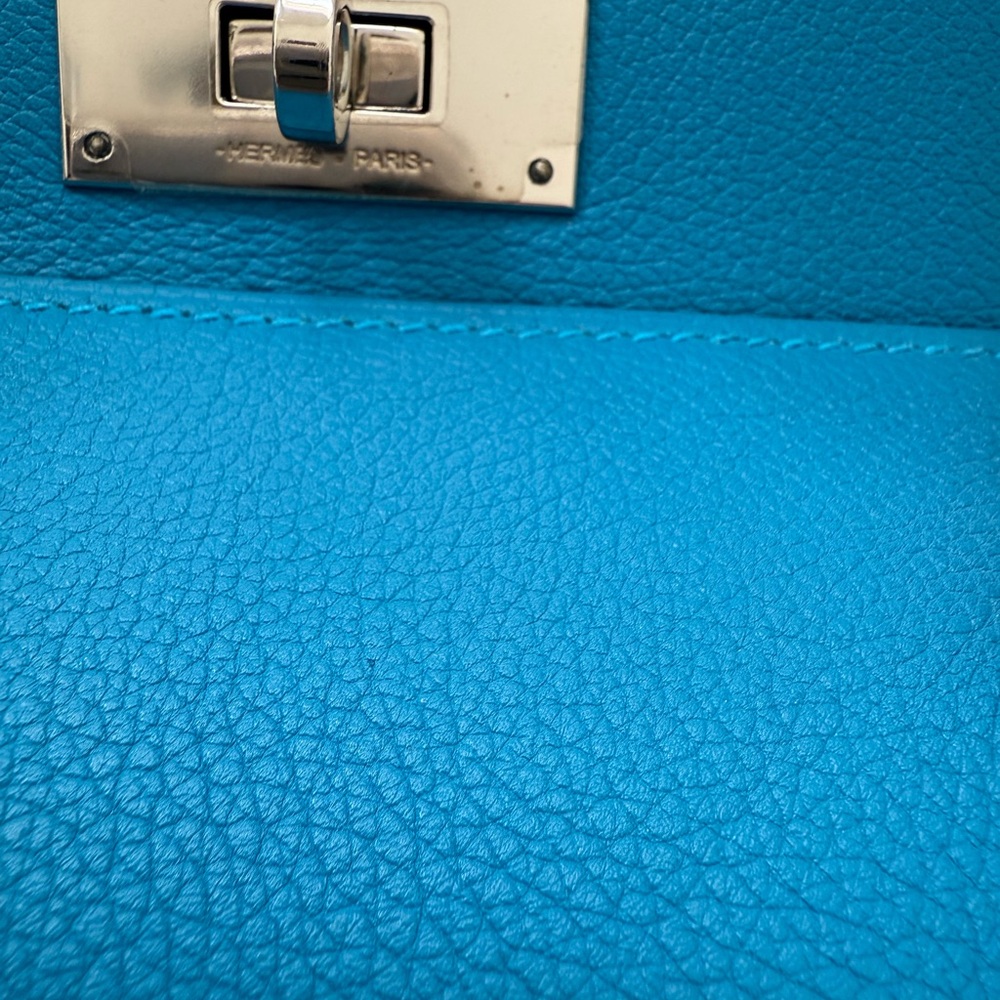 New Hermès Toolbox 20 Bleu Swift Leather Full Set Palladium Hardware Bag - Picture 4 of 16